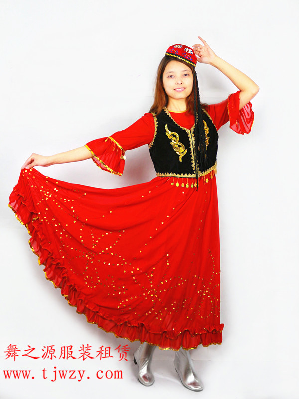 红色维族女装3